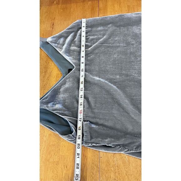 J Crew Velvet Gray Tank Top Womens Size L - Picture 8 of 9